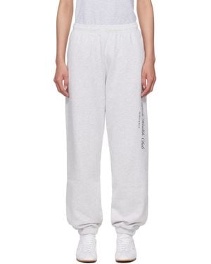 Sporty & Rich グレー 'Ny Health Club' スウェットパンツ - ホワイト