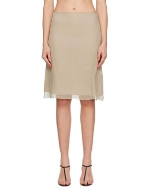 TOTEME Chiffon Slip Midi Skirt - Natural