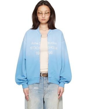 Acne Studios Washed Zip-Up Jacket - Blue
