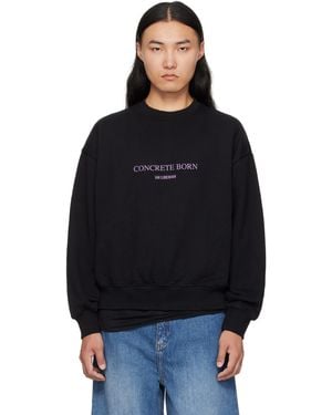 Han Kjobenhavn ブラック ロゴ オーバーサイズ クルーネック スウェットシャツ