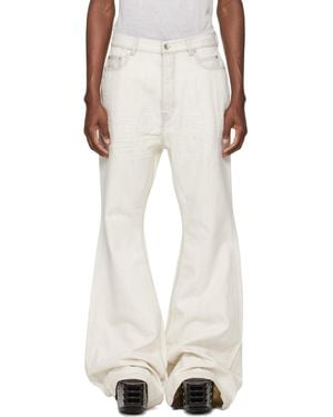 Rick Owens Off- Temple Bolan Bootcut Jeans - White
