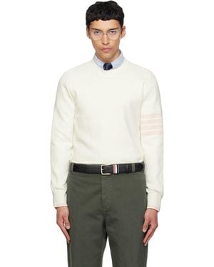 Thom Browne Off- Milano Stitch 4-Bar Sweatshirt - Multicolour