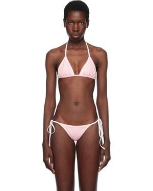 Frankie's Bikinis ピンク Nick Skimpy 三角ビキニトップ - レッド