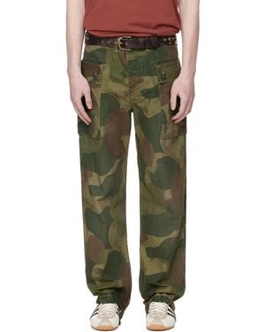 RRL Camo Poplin Field Cargo Trousers - Green