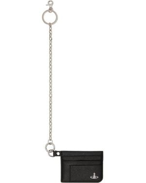 Vivienne Westwood Flat Chain Card Holder - White