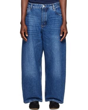 Studio Nicholson Paolo Wide Leg Jeans - Blue