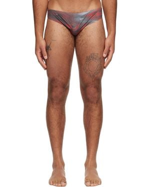 Jean Paul Gaultier 'The Blurry Roses' Swim Briefs - Multicolour