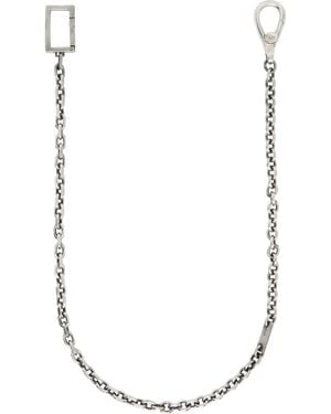 Title Of Work Diamond Cut Cable Chain Keychain - Black