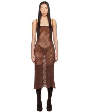 Isa Boulder Moire Maxi Dress - Black