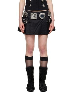 Chopova Lowena Floral Miniskirt - Black