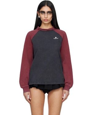 ShuShu/Tong Burgundy Crewneck Long-Sleeve T-Shirt - Purple