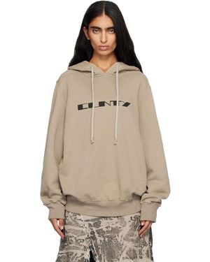 Rick Owens Taupe Concordians Oversized Hoodie - Natural