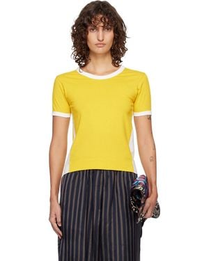 Dries Van Noten Fitted Contrast T-Shirt - Orange