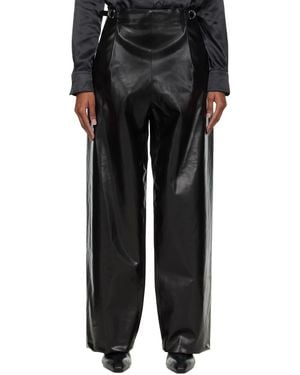 Kwaidan Editions Sailor Faux-Leather Trousers - Black