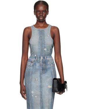 Acne Studios Blue Printed Tank Top - Black