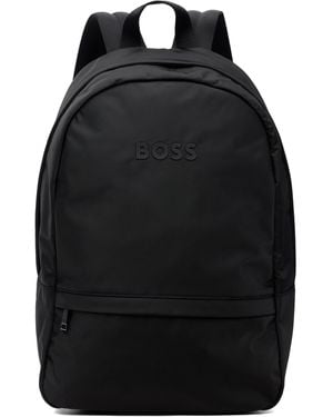 BOSS Logo-Detail Backpack - Black