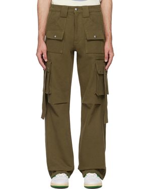 Rhude グリーン ポケット カーゴパンツ