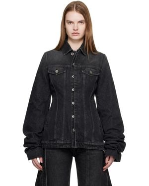 Jean Paul Gaultier Oversized Sleeves Denim Jacket - Black