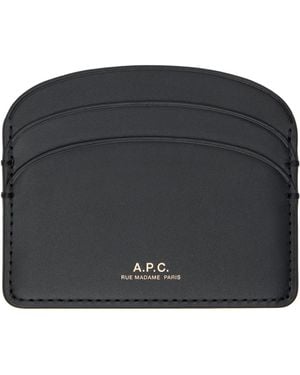 A.P.C. Demi-Lune Card Holder - Black