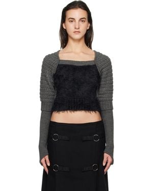 ANDERSSON BELL Furry Chunky Knit Jumper - Black