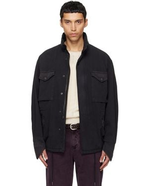 Tonywack Garment Dyed Cotton Field Jacket - Black