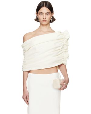 Colleen Allen Ssense限定 Bridalカプセルコレクション Velvet Shawl トップス - ホワイト