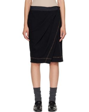 Kiko Kostadinov Petrel Draped Culottes Shorts - Black