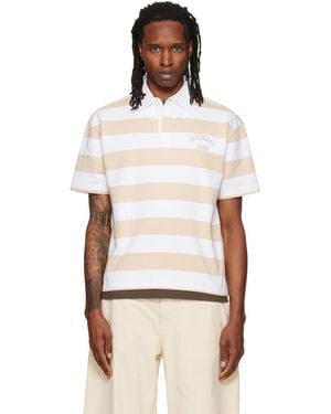 Givenchy Striped Paris' Embroidery Polo - White