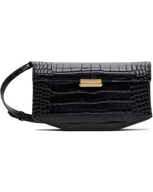 TOTEME Clip Croco-Embossed Bag - Black