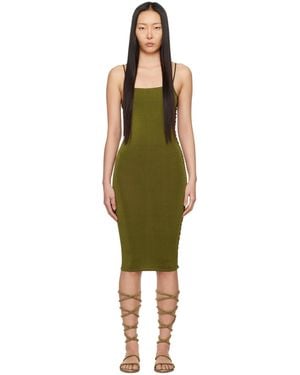 Isa Boulder Ssense Exclusive Khaki Jigsaw Midi Dress - Black