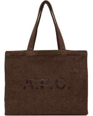 A.P.C. Diane Shopping Tote - Brown