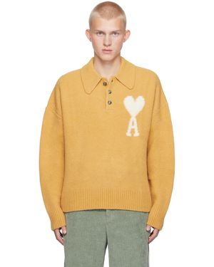 Ami Paris Ami De Coeur ニットポロシャツ - マルチカラー