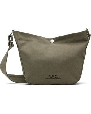 A.P.C. Khaki Journal Satchel - Green
