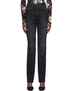 Jean Paul Gaultier Lace-Up Jeans - Black