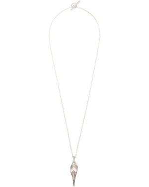 Parts Of 4 Miniature Wrinkled Hornbill Skull Necklace - White
