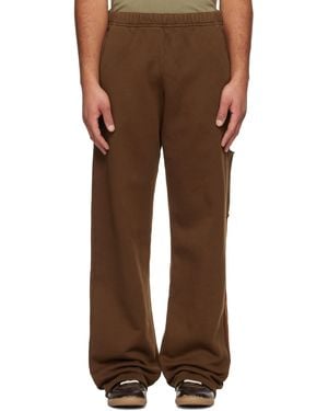 Les Tien Heavyweight Utility Puddle Sweatpants - Brown