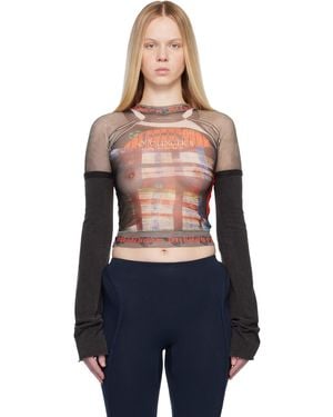 OTTOLINGER Mesh Hybrid Longsleeve T-shirt - Blue