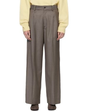 Ssstein Extra Fine Wool Long Wide Pants - Multicolor