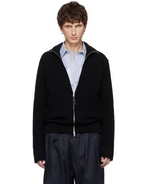 Maison Margiela Knit Zip-Up Jacket - Black
