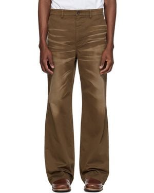 MMIC Blues Flare Chino Pants - Brown
