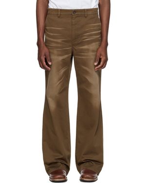 MMIC Pantalon Chino Évasé Blues Brun - Marron
