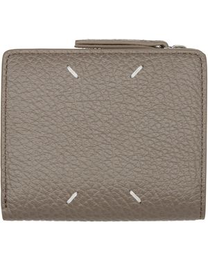 Maison Margiela Taupe Four Stitches Wallet - Grey