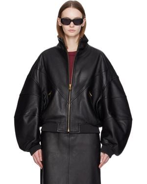 Willy Chavarria Ruff Rider Leather Jacket - Black
