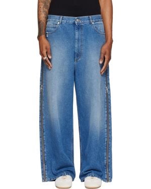 Lu'u Dan Side Zip Jeans - Blue