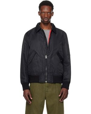 HUGO Recycled Nylon Bomber Jacket - Black