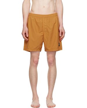 Stone Island オレンジ B100B09 Brushed Nylon スイムショーツ