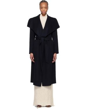 Mackage Mai-Cn Double-Face Wool Wrap Coat - Black