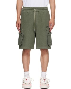 Amiri Short Cargo Kaki À Logo À Effet Poché - Vert
