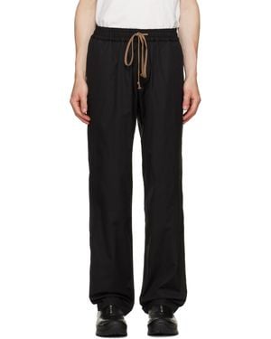 JKEEFER Alec Drawcord Trousers - Black