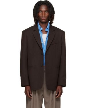 Studio Nicholson Roversi Wool Blazer - Black